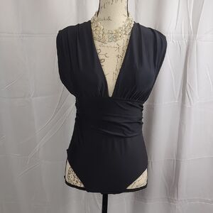 SHEIN Elegant Black One-Piece Swimsuit